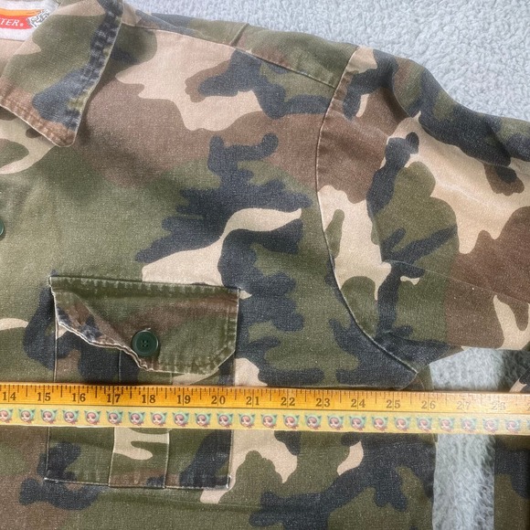 Vtg Winchester Canvas Button Up Outer Shirt Men XL Camo Jacket Lightweight - Picture 4 of 10